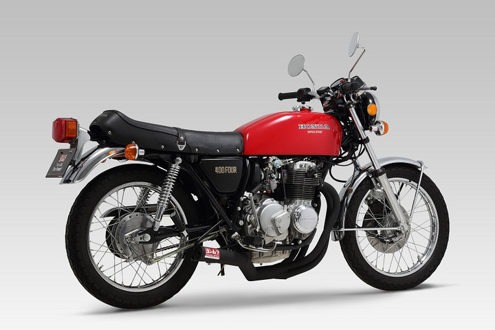 H-001 新品 旧 CB400F 激しい Four 手曲げ風 集合マフラー 398 408 MRS